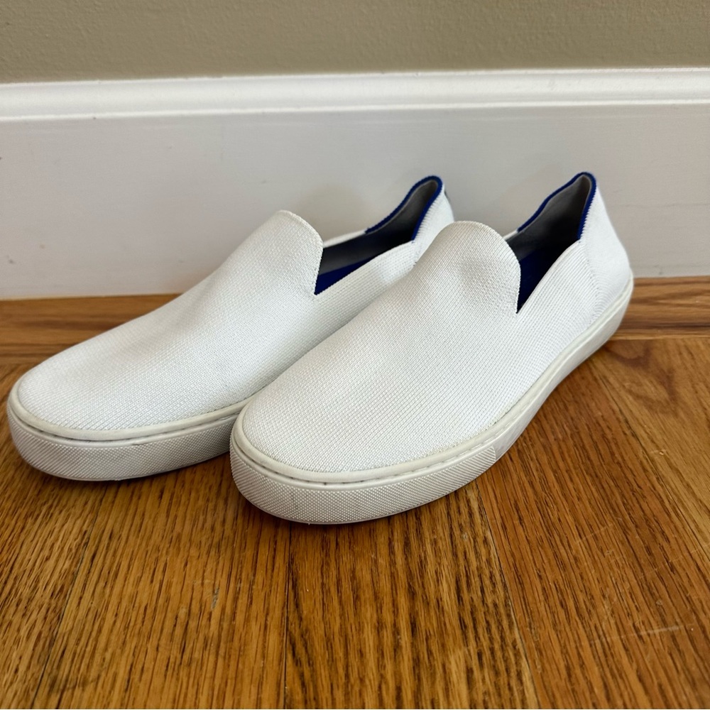 Rothy's The Original Slip On Sneaker in White - Picture 2 of 11